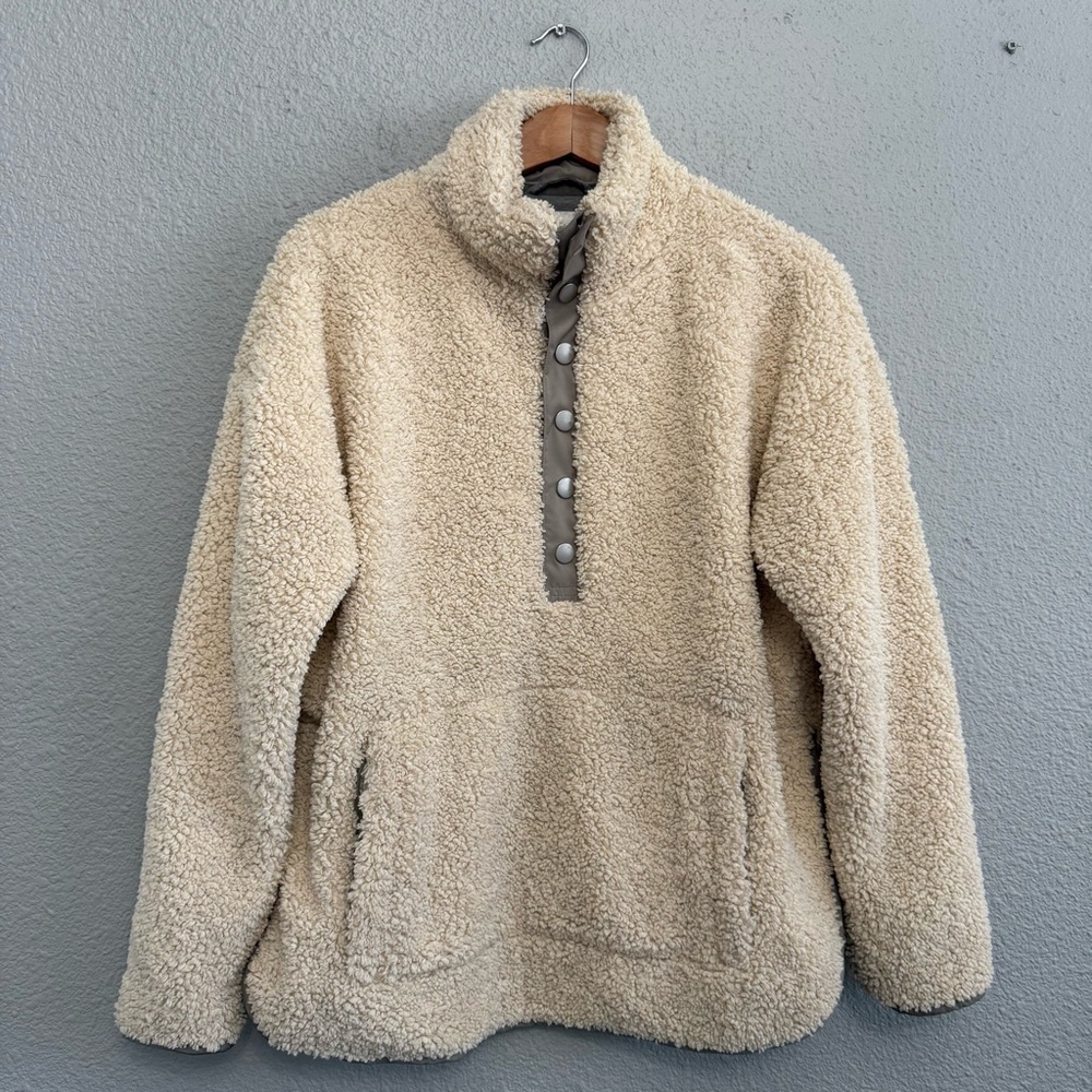 Carbon2Cobalt Snowfall Faux‎ Shearling Pullover Size Small Mid-Heavy Weight